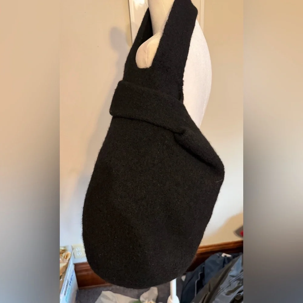 Handmade Black Wrap Hobo Bag